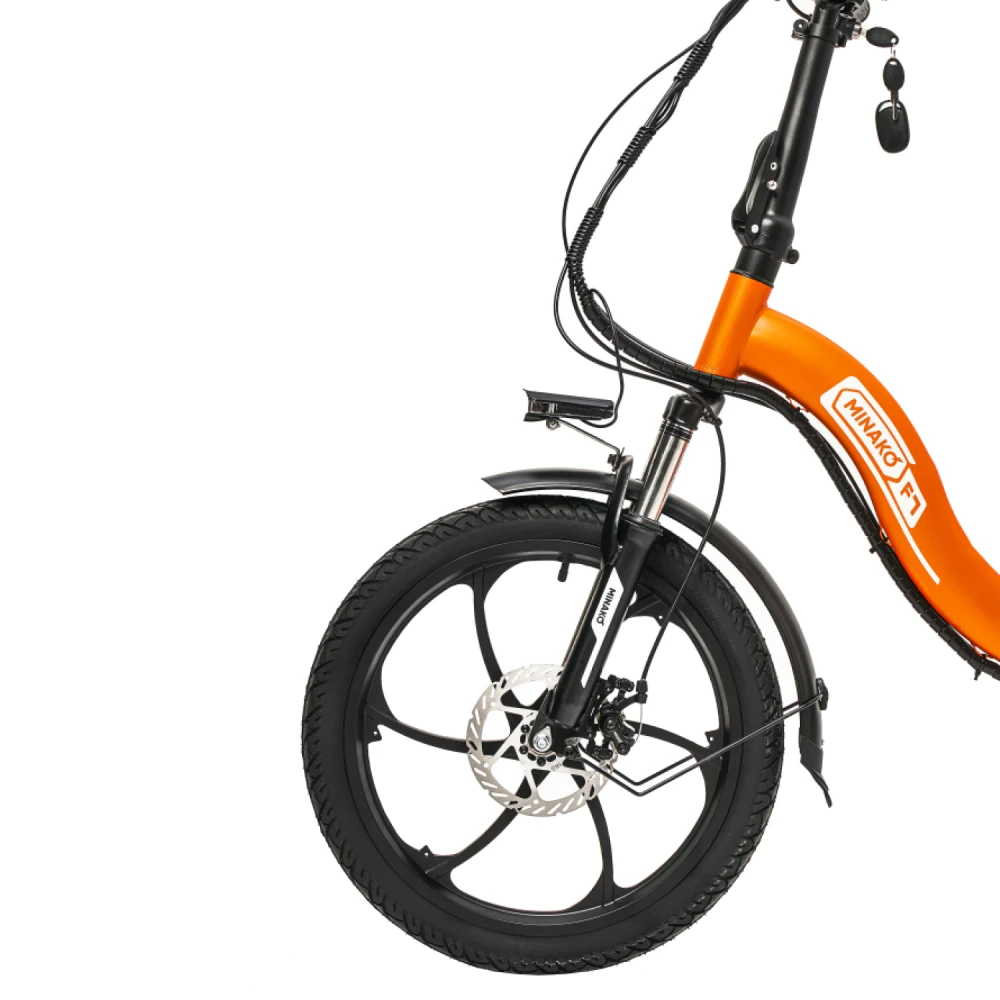 Электровелосипед Minako F7 оранжевый 6